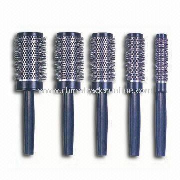 Round Hair Brushes with Plastic Handle, Various Sizes Available, Suitable for Beauty Salons Use