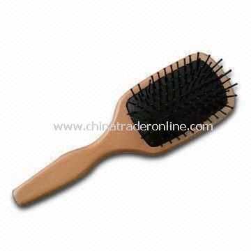 Wooden Paddle Hair Brush with Good Design, Suitable for Beauty Salons or Home Use