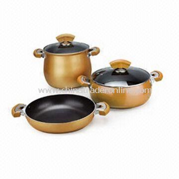 5-piece Aluminium Non-stick Cookware Set in Various Color and Sizes from China