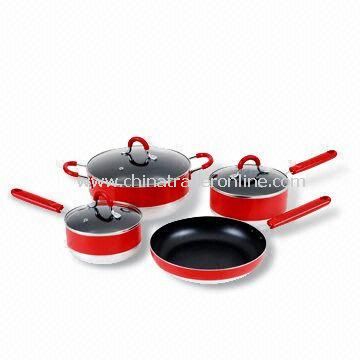 Aluminum Non-stick Cookware Set with Two Layers Non-stick Coating Inside from China