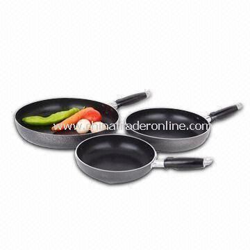 Non-stick Cookware Set with Tempered Glass Lid, Made of Aluminum Alloy