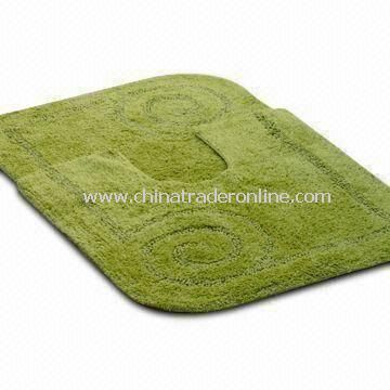 Acrylic Bathroom Rug Set with Two-piece and Latex Backing, Customized Sizes are Accepted