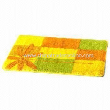 Bathroom Rug with Latex Backing, Made of Polyacrylic, Customized Designs are Welcome