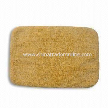 Bathroom Rug with Optional Anti-slip Backing, Made of 90% Cotton and 10% PP Materials