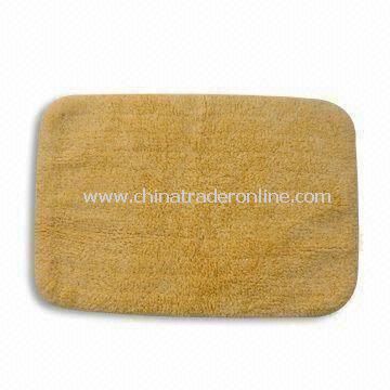 Bathroom Rug with Optional Anti-slip Backing, Made of 90% Cotton and 10% PP Materials from China