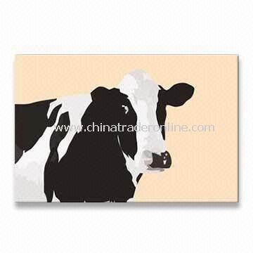 Cow Modern Pop Art with Digital Printing on Polyester Canvas and High Quality Frame from China