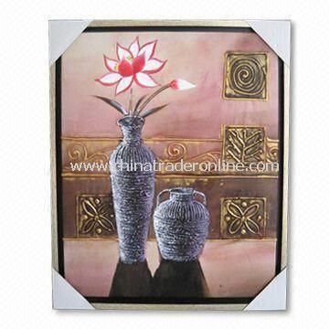 Hand-made Oil Painting Framed Art in Various Designs, for Home Decoration and Wall Hangings