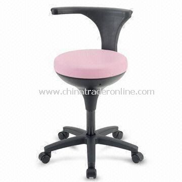 Five-legged Low Stool with 360° Swivel Seat, Adjustable Height and Foot Ring from China