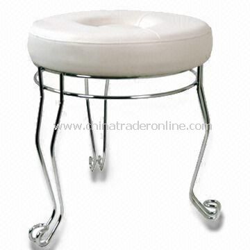 Upholstered Stool/Bench/Footrest with Metal Frame, Customized Colors are Welcome from China