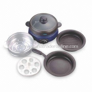 5-in-1 Chafing dDshes with Hot Pot, Frying Pan, Steamer Rack and Strainer Set from China