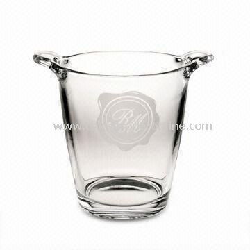 Ice Bucket, Made of Machine-pressed Glass, Suitable for Promotional Projects