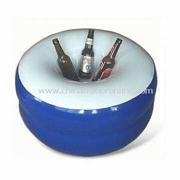 Inflatable Ice Bucket, Made of PVC, Customized Sizes and Designs are Accepted