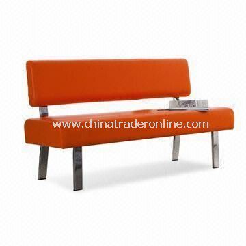 PVC Leather Waiting Chair, Measuring 131 x 53 x 83cm, Available in Different Colors