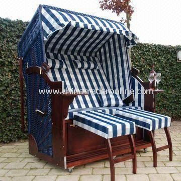 Roofed Beach Chair with Various Positions or Shades and 170cm Height