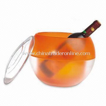 Round-shaped Ice Bucket, Accepts Customized Logos and Colors, Measures 20.5 x 21cm from China