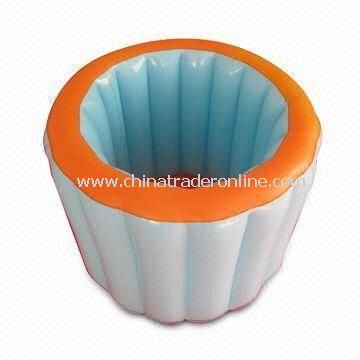 Silver Inflatable Ice Bucket in Round Shape, Customized Shapes and Printing Logo are Accepted from China