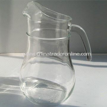 Glass Pot with Inner Wave Patterns, 103mm Bottom Diameter and 1.3L Capacity