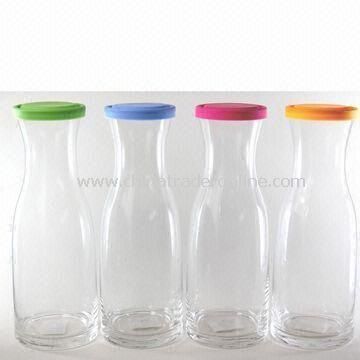 Handmade Glass Decanters with Silica Gel Lid, Measures 10 x 28.5cm