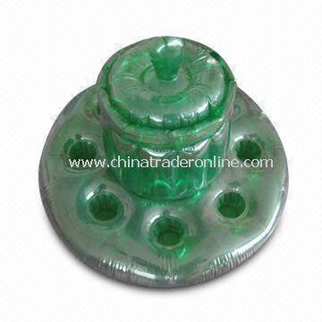 Inflatable Cooler Float with Ice Bucket and Can Holder, Made of PVC Material from China