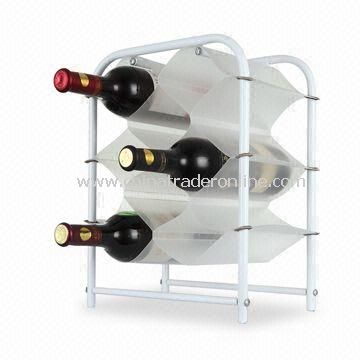 6-bottle Wine Rack with PP Board and Powder Coating