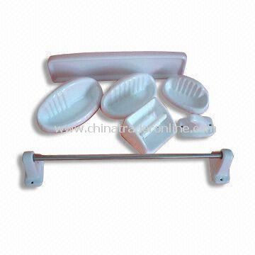 Ceramic Wares, Includes Towel Bar, Paper Holder, Robe Hook and Soap Dish from China
