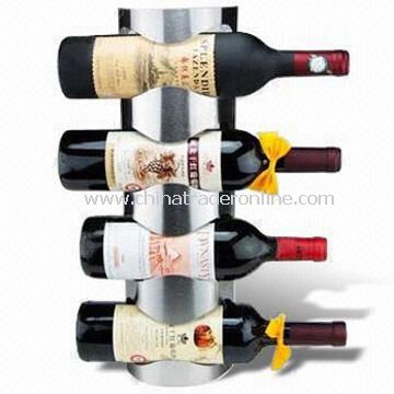 Stainless Steel Wine Rack, Measures 13.5 x 9.5 x 45cm, OEM Services are Available from China