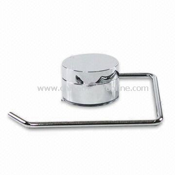 Toilet Paper Roll Holder with Suction Pad, Made of Stainless Steel and ABS from China