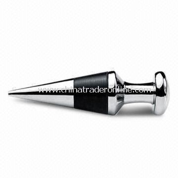 Wine Bottle Stopper, Made of Alloy and Glass, OEM Orders Welcomed
