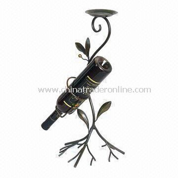 Wine Rack, Made of Steel, OEM Orders are Welcome, Measures 22 x 21 x 50cm