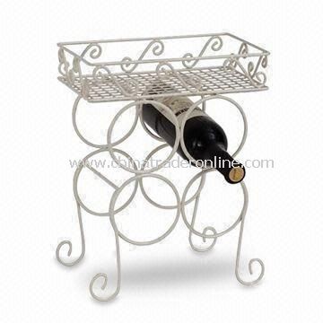 Wine Rack with Unique and Durable Design, Made of Steel, Measures 17.5 x 27.5 x 36cm from China