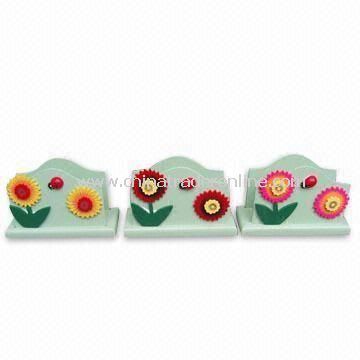 Wooden Tissue Holders in Various Cartoon Designs, Safety Printing from China