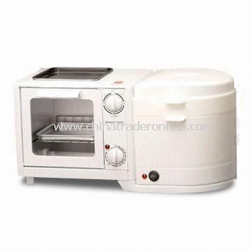 3-in-1 Breakfast Maker/Toaster with Steamer, Suitable for Making Different Western Pastries from China