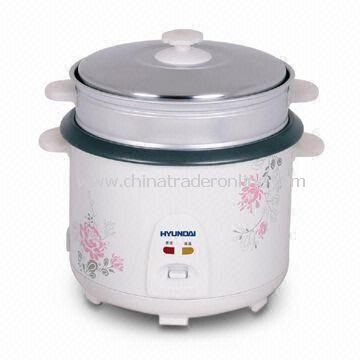 Cylinder Rice Cooker with Luxury Stainless Steel Steamer, 1.8L Capacity and Automatic Warning System