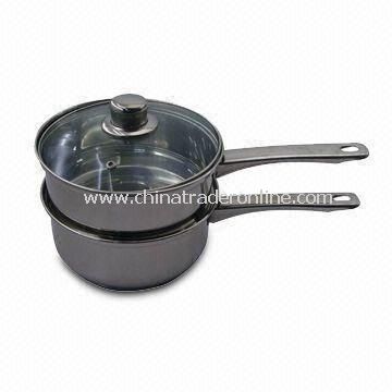 Food Steamers with Hollow Stainless Steel Handle and Knob, Measures 18cm