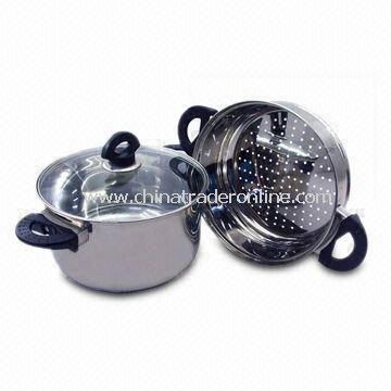 Food Steamers with Large Capacity and Special Design, Made of 201 Stainless Steel