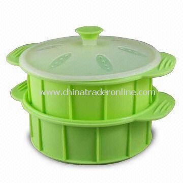 Silicone Multilayer Steamer, Measures 9-1/8 x 7-1/2 x 5 Inches from China