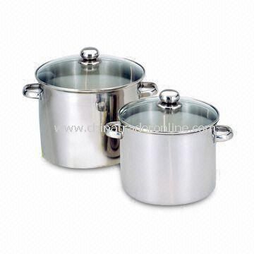 Stock Pot of Cookware Set with 202 Stainless Steel Material and 1.5mm Capsule Bottom from China