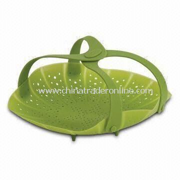 Vegetable Steamer, Made of High Quality Food-grade Silicone, with FDA and LFGB Certificates