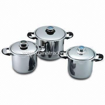 Wide Edge Stock Pot for Stainless Steel Cookware, with Stain or Mirror Polished Finishing from China