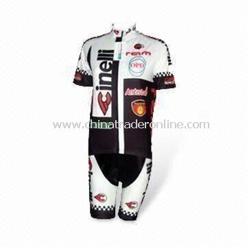 100% Polyester Mens Cycling Jersey with Sublimation Printing, OEM Orders Welcomed from China