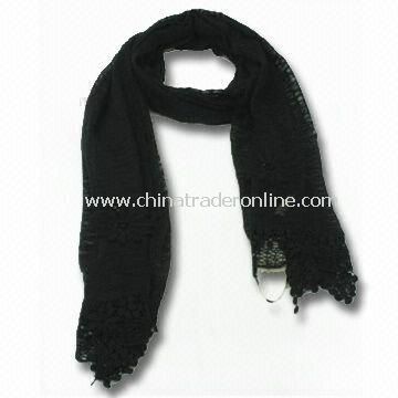 Charm/Scarf/Shawl for Ladies, Made of Polyester Cotton, OEM and ODM Orders are Welcome