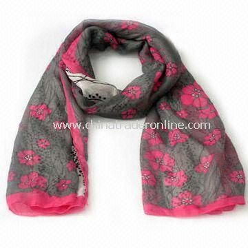 Charm/Scarf/Shawl for Women, Made of Polyester, Customized Designs are Accepted