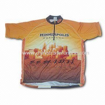 Cycling Jersey, Available in Various Colors and Sizes, Made of 100% Polyester