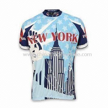 Cycling Jersey/Sports Top, Made of 100% Polyester Material, Available in Various Sizes and Colors from China