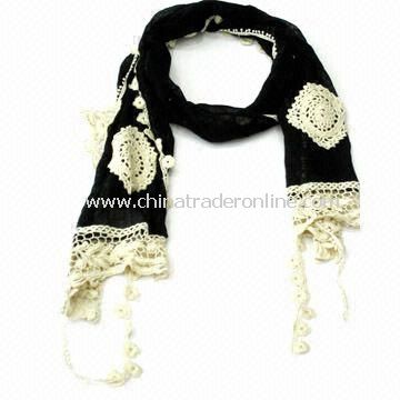 Fashionable Charm/Scarf/Shawl for Ladies, Measures 160 x 27cm, OEM and ODM Orders are Welcome from China