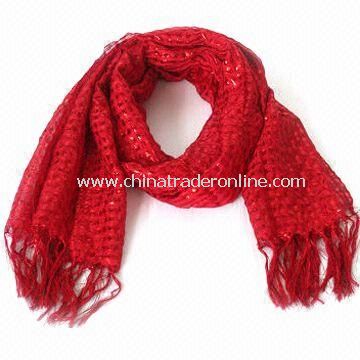 Fashionable Charm/Scarf/Shawl for Women, Made of Polyester Cotton