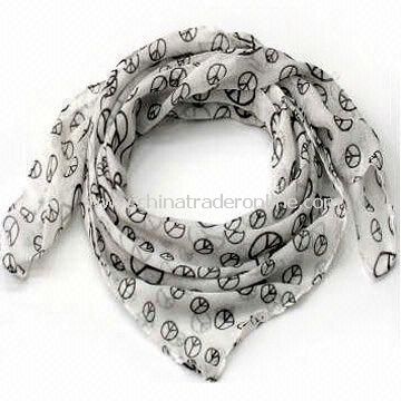 Polyester Scarf/Charm/Shawl, Suitable for Ladies, OEM and ODM Orders are Welcome from China