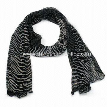 Scarf/Shawl, Made of Polyester, Measures 165 x 38cm, Suitable for Ladies from China