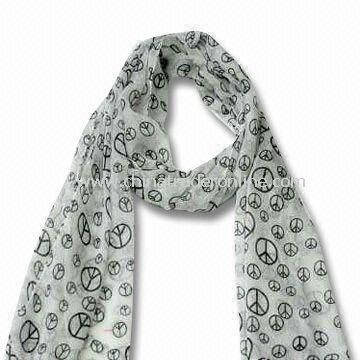 Scarf/Shawl, Made of Polyester, Various Colors are Available, ODM Orders are Welcome