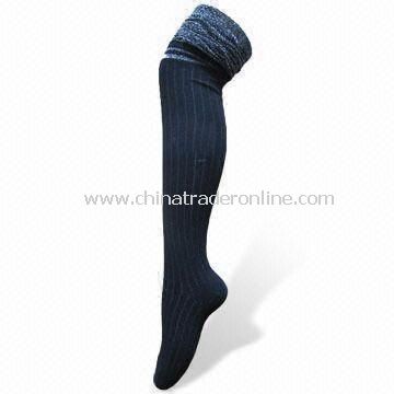 Womens Knee High Socks, Made of Combed Wool, Nylon and Spandex, Comfortable and Soft to Touch